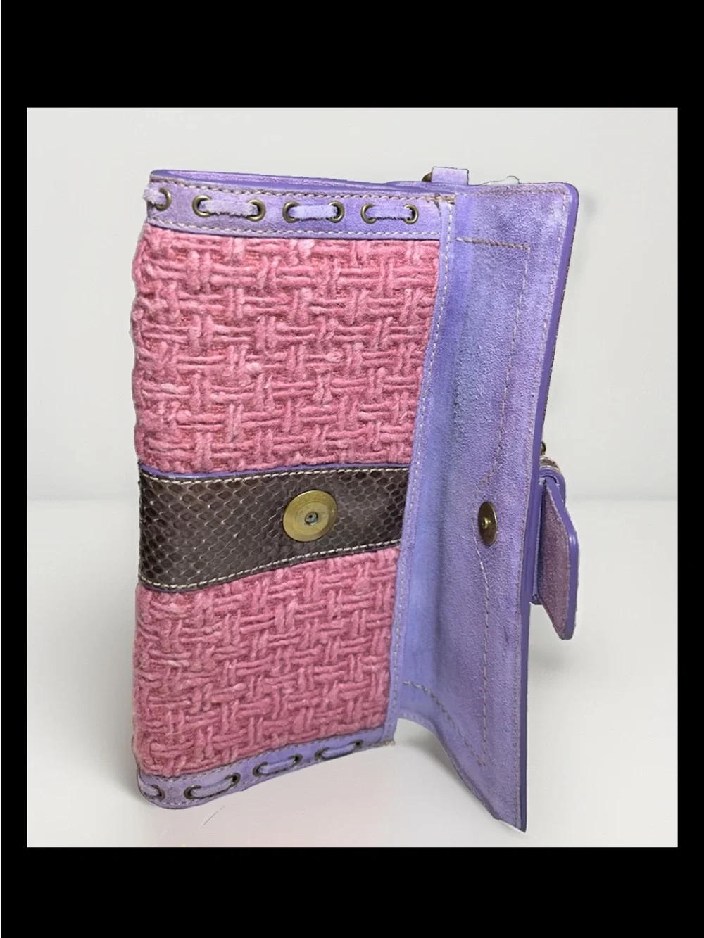 Coach Soho Buckle Flap, Basket Weave Wallet/Clutch 2004 Style: (#9652) RARE-NWT